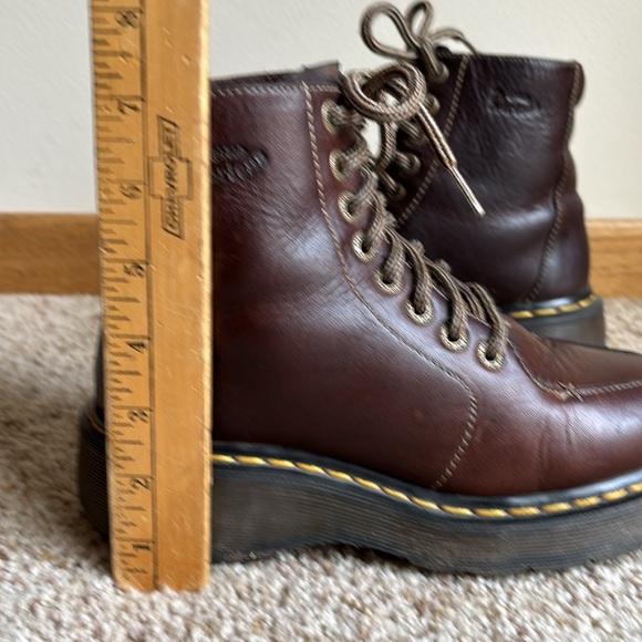 VTG Y2K Dr Martens Doctor Doc 3A55 Brown Leather Lace Up Boots Women’s UK 3 US 5 - Picture 7 of 9